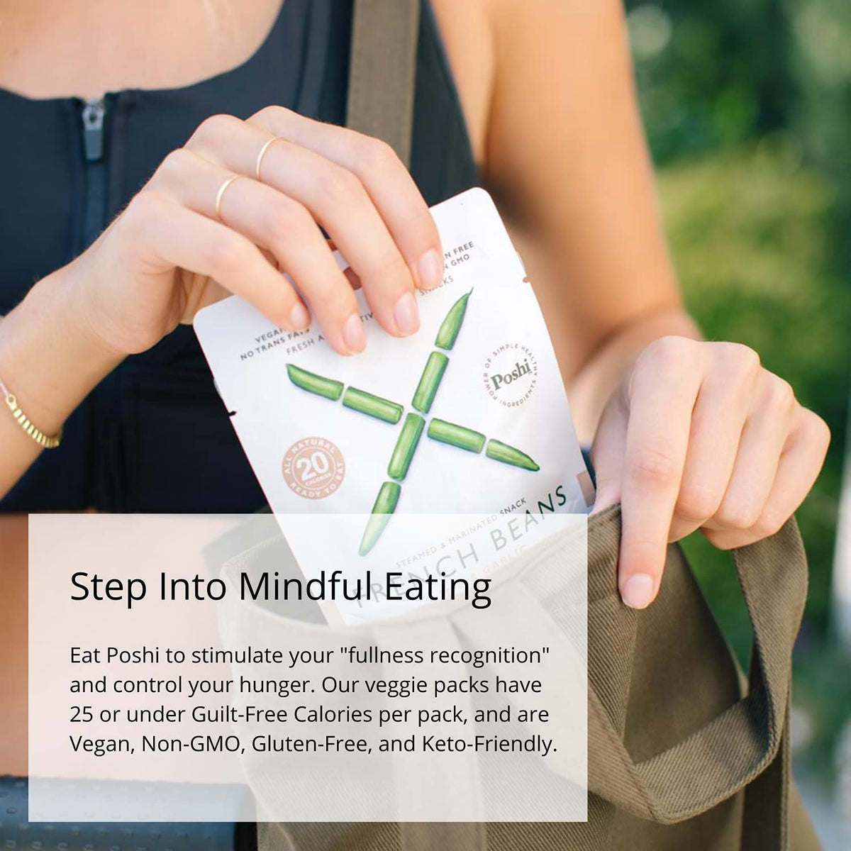 Poshi ready-to-eat pouch for quick, mess-free enjoyment.