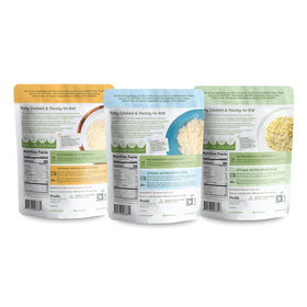 Poshi ready-to-eat riced vegetables in a pouch