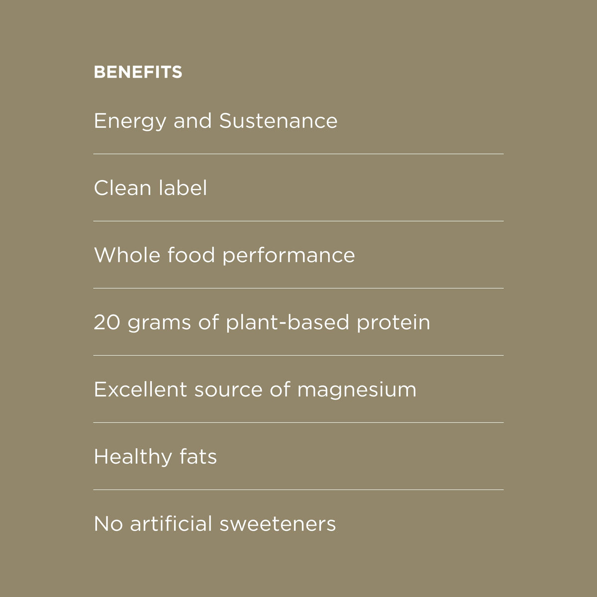 POSSIBLE Meal Bar vegan ingredients palette emphasizes non-GMO and gluten-free nutrition