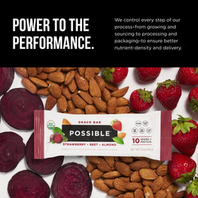 Possible Snack Bar organic cashews dates molasses close-up reveals wholesome ingredients.