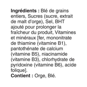 Packaging detail highlights Canada origin for Post Shreddies.