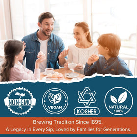 Postum Original legacy-bottle-label emphasizes trusted ingredients and tradition.