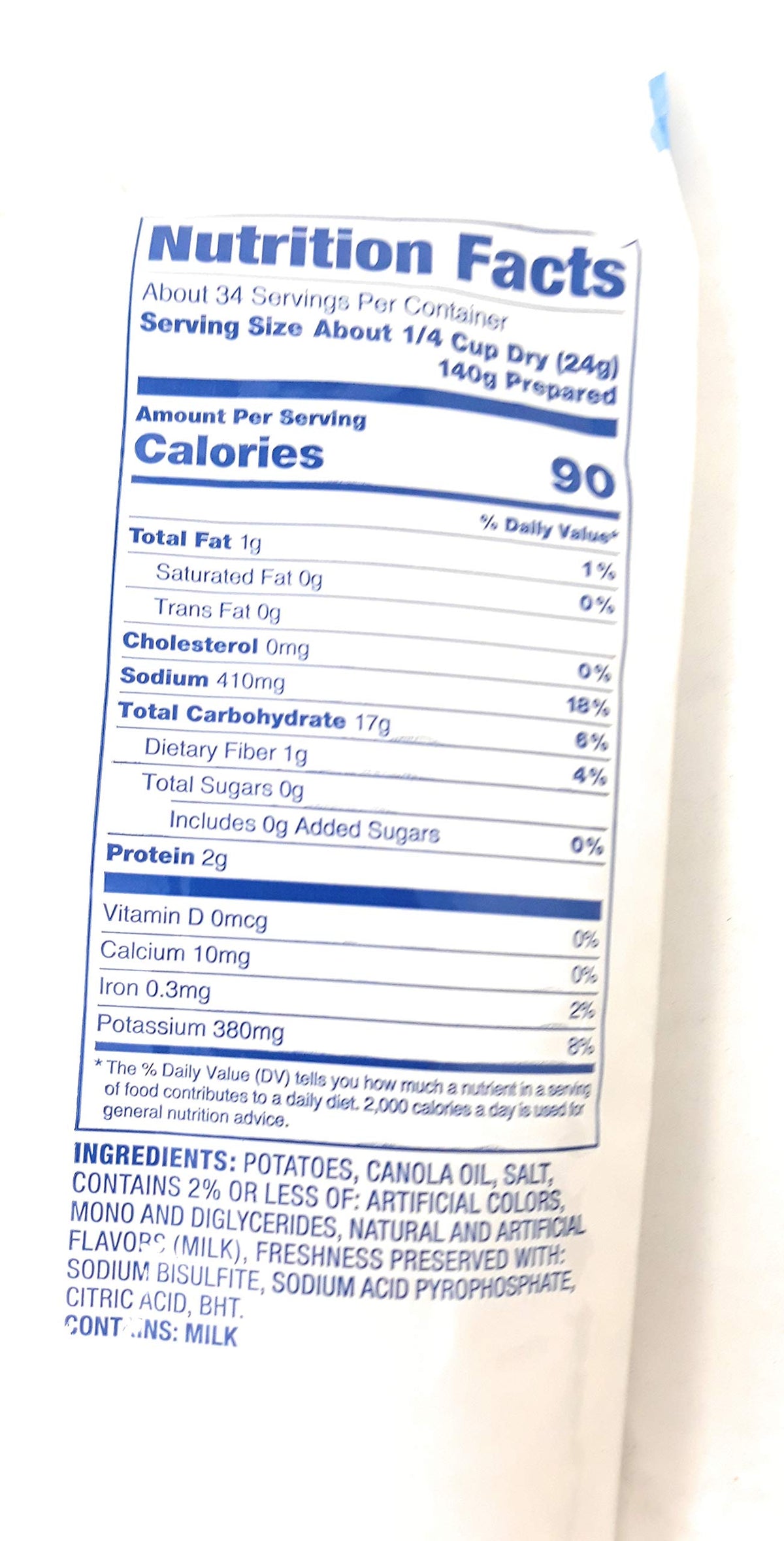 Close-up of Excel label showing no-mix, prep-to-order convenience.