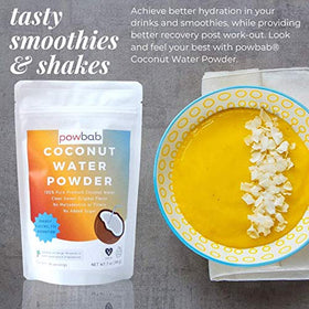 powbab coconut water powder added to smoothies creates a clean tropical flavor boost.
