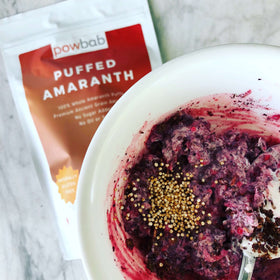 powbab Puffed Amaranth used in baking to add texture.