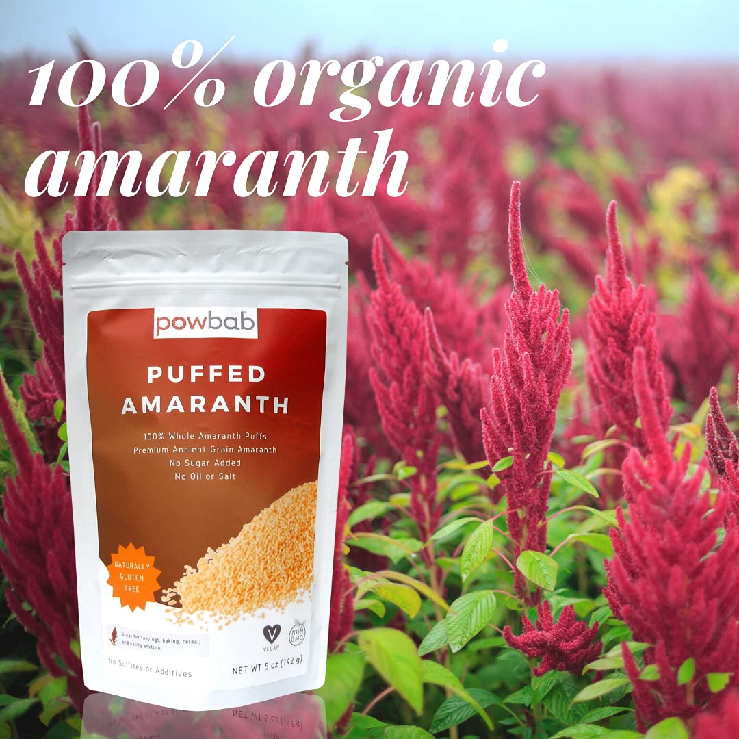 powbab Puffed Amaranth added to smoothies for a protein boost.