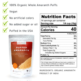 powbab Puffed Amaranth on yogurt as a natural topping.