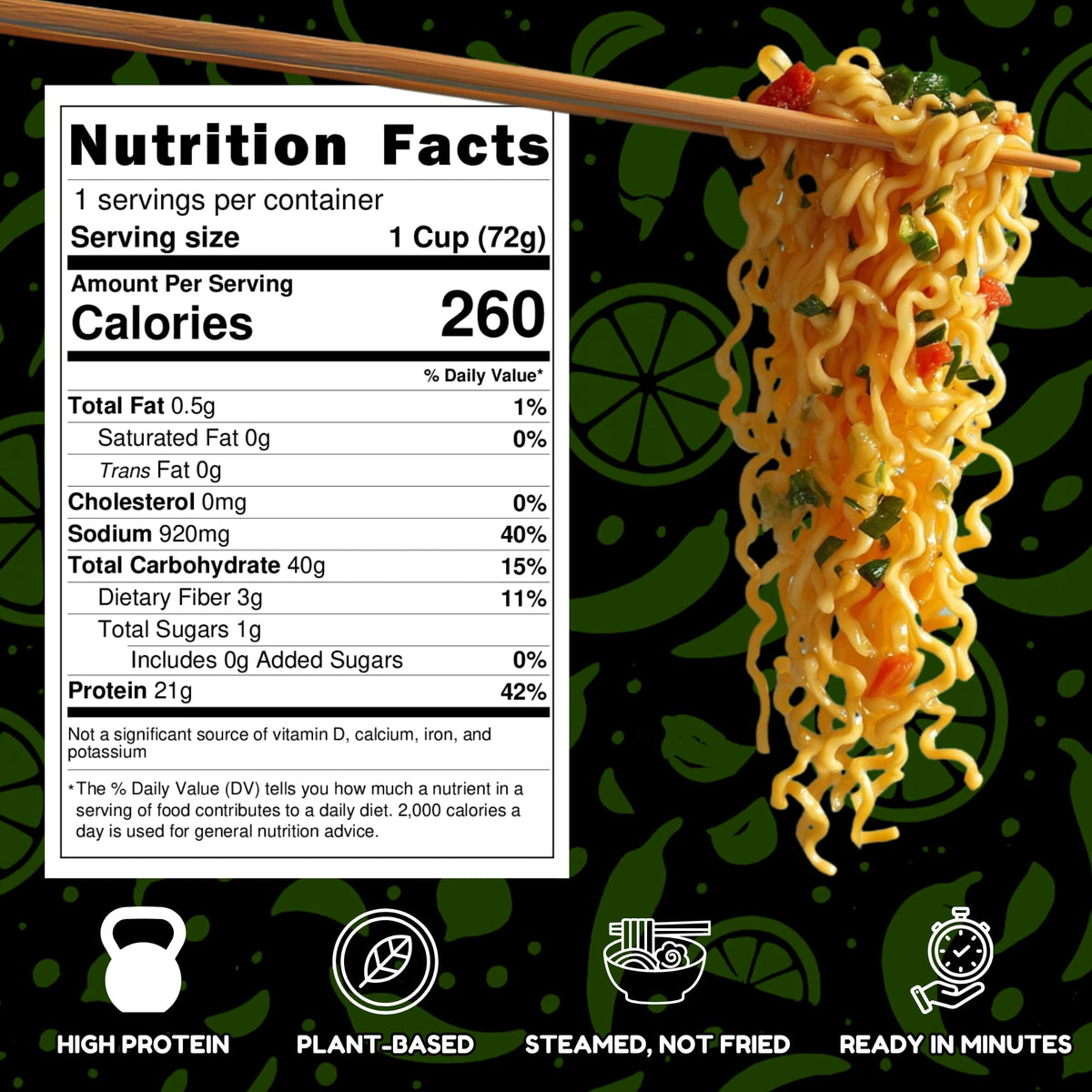 Power Noods ramen cup in microwave, ready-to-eat in minutes.