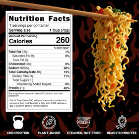 Power Noods ready in minutes with microwave prep.