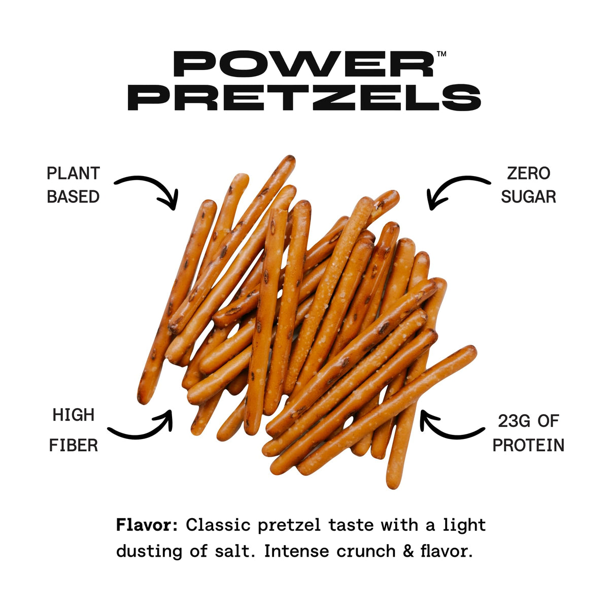 Power Pretzels bag contains 23g protein for fuel between activities.