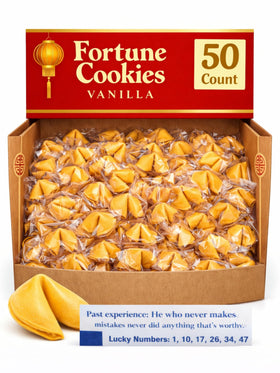 Practically Pampered 50 fortune cookies bulk pack ready for celebrations and gatherings