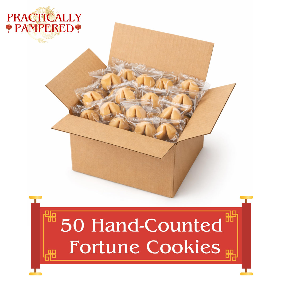 Practically Pampered fortune cookies vanilla flavor for events and gifts