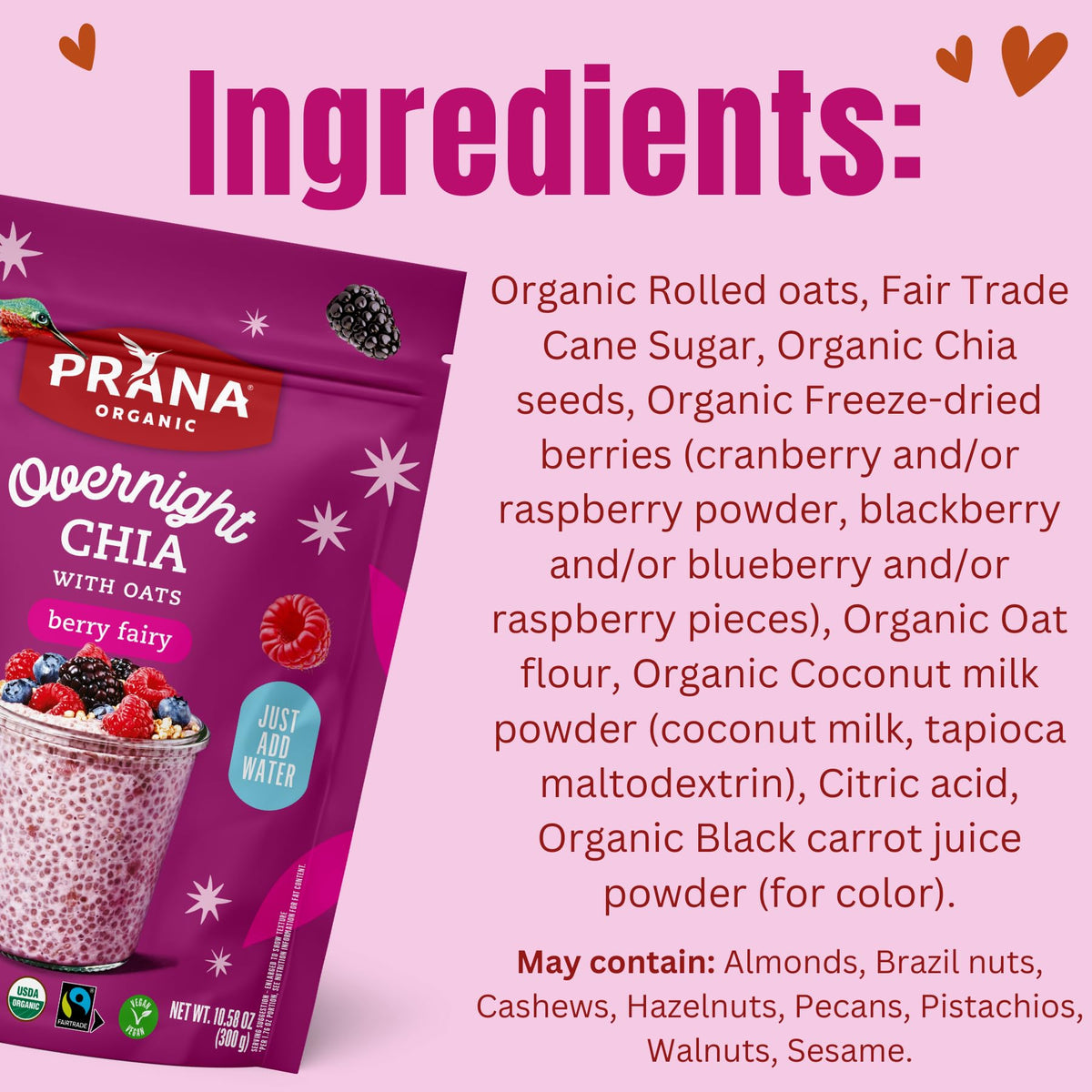 Berry powder and chia mix ready to boost fiber in mornings.