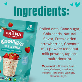 Prana chia-oats blend, simple 2-step prep for a quick morning
