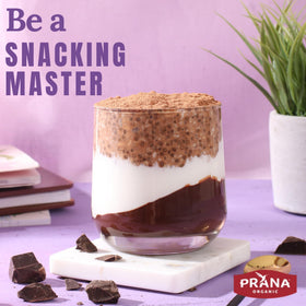 Prana chia seeds visible in the mix highlight protein and fiber