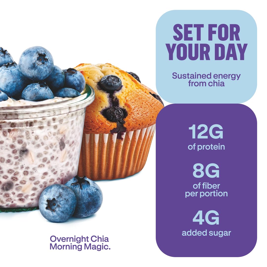 Prana Chialove blueberry muffin pudding in a jar shows easy soak-and-eat convenience