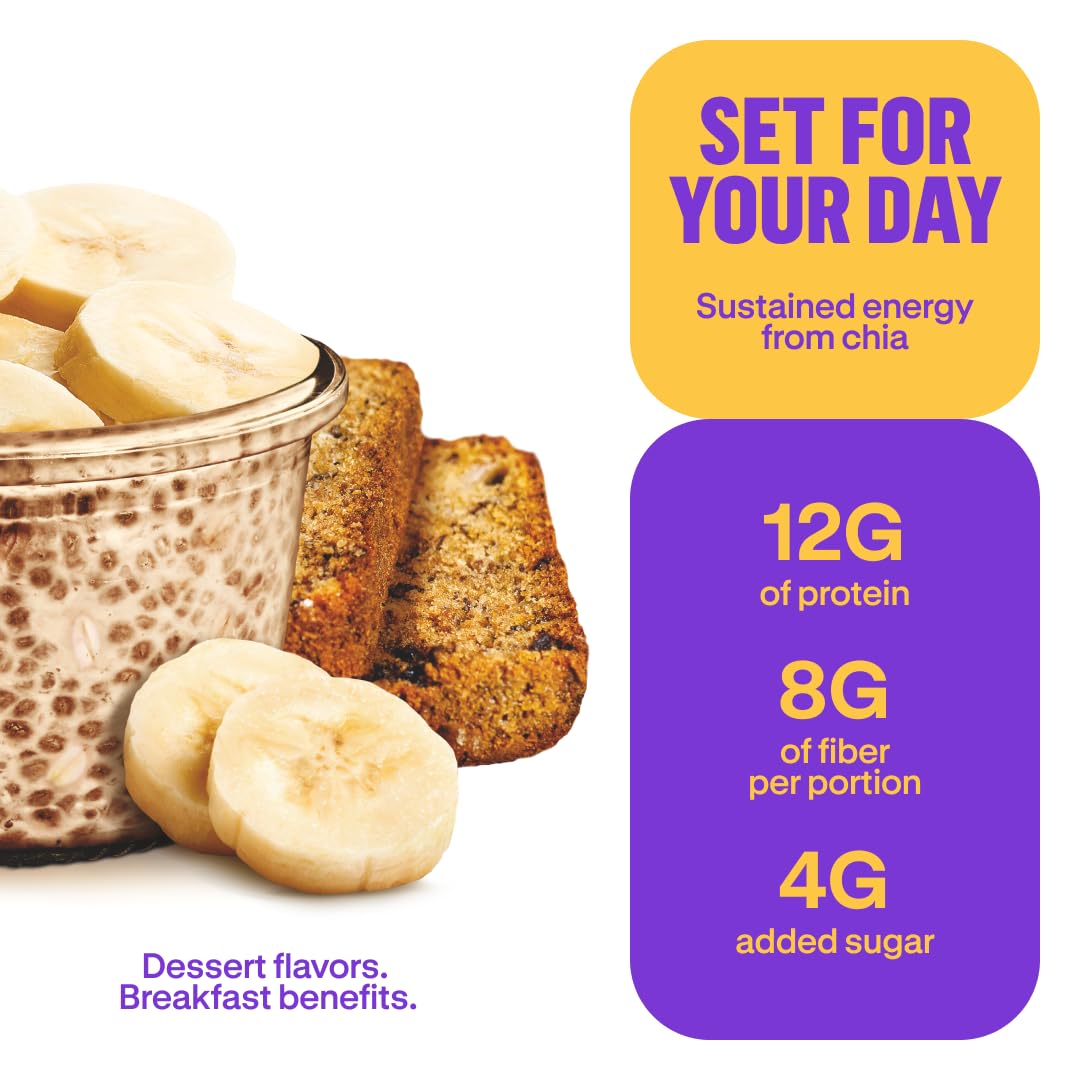 Prana Chialove Overnight Chia Banana Bread prep jar demonstrates easy soaking in minutes
