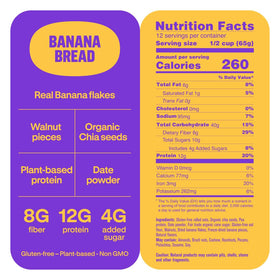 Prana Chialove Overnight Chia Banana Bread served in glass shows ready-to-eat breakfast option
