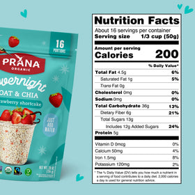 Prana real freeze-dried strawberries provide authentic flavor in the mix