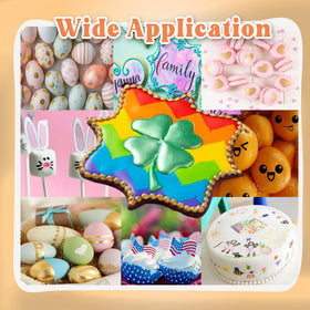 PREATOC 10-piece gift box of edible markers for festive cake decorating.