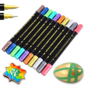 PREATOC edible metallic markers with shimmering ink for eye-catching cake decorations.