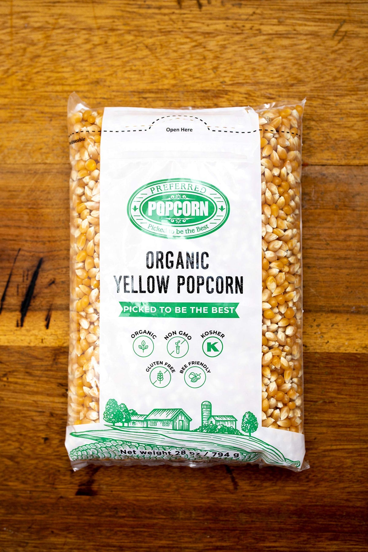 Preferred Popcorn in bowl presents popped corn ready for toppings.