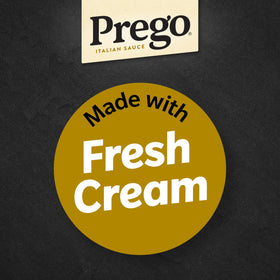Prego Creamy Tomato Ricotta jar ingredients panel shows simple, no artificial colors.