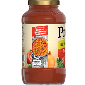 Prego jars with resealable lids ready for fridge storage.