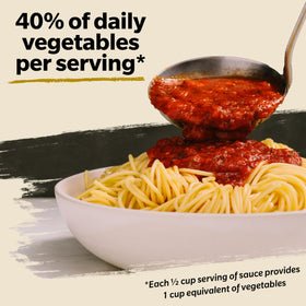Prego sauce with pasta in a bowl, ideal for family dinners.