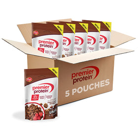 Premier Protein Chocolate Granola bag with resealable zipper for freshness.