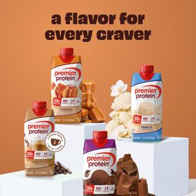 Premier Protein Shake Chocolate Peanut Butter daily snack.