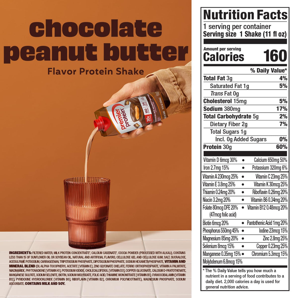 Premier Protein Shake Chocolate Peanut Butter proffee idea.