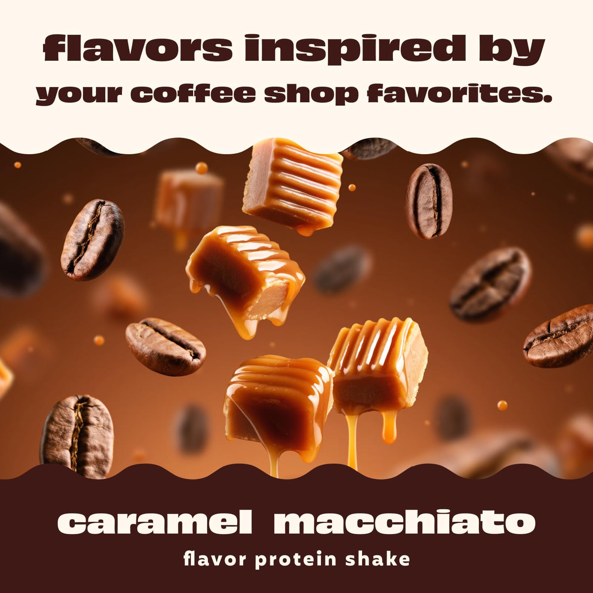 Chilled Premier Protein Coffeehouse Caramel Macchiato bottle with rich flavor.