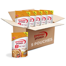 Premier Protein Honey Almond Granola clusters offer a protein-rich crunch for breakfast.
