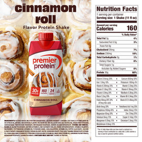 Premier Protein post-workout fuel in glass to replenish and refuel