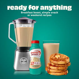 Premier Protein Cake Batter Shake ingredients balance highlights milk protein blend.