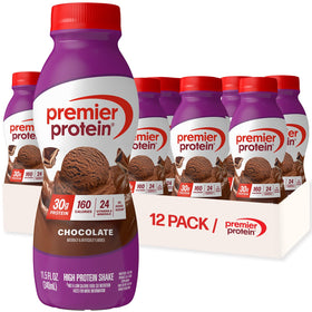Premier Protein Shake Chocolate bottle, a high-protein on-the-go option.