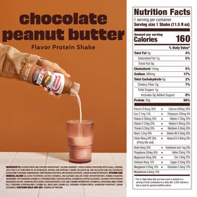 Premier Protein Shake Chocolate Peanut Butter ready-to-drink bottle for busy mornings.
