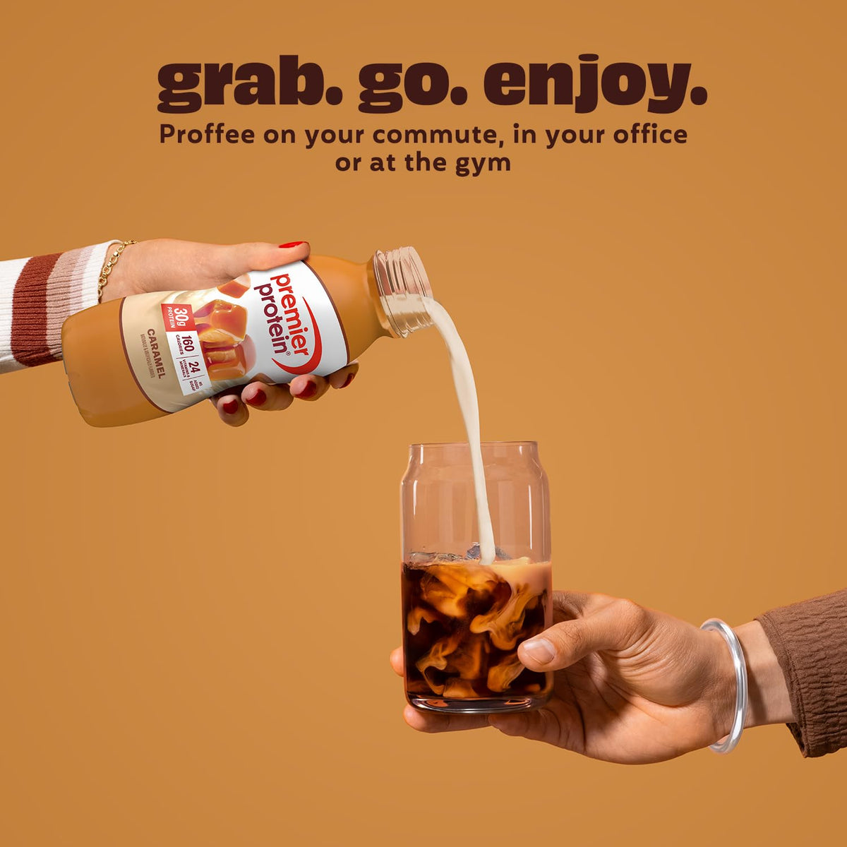 Premier Protein Shake on-the-go pack, ideal morning routine companion