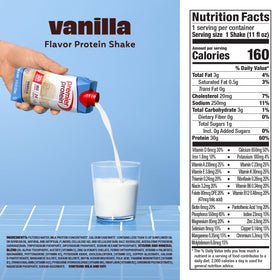 Premier Protein Shake Vanilla breakfast setup for on-the-go nutrition.