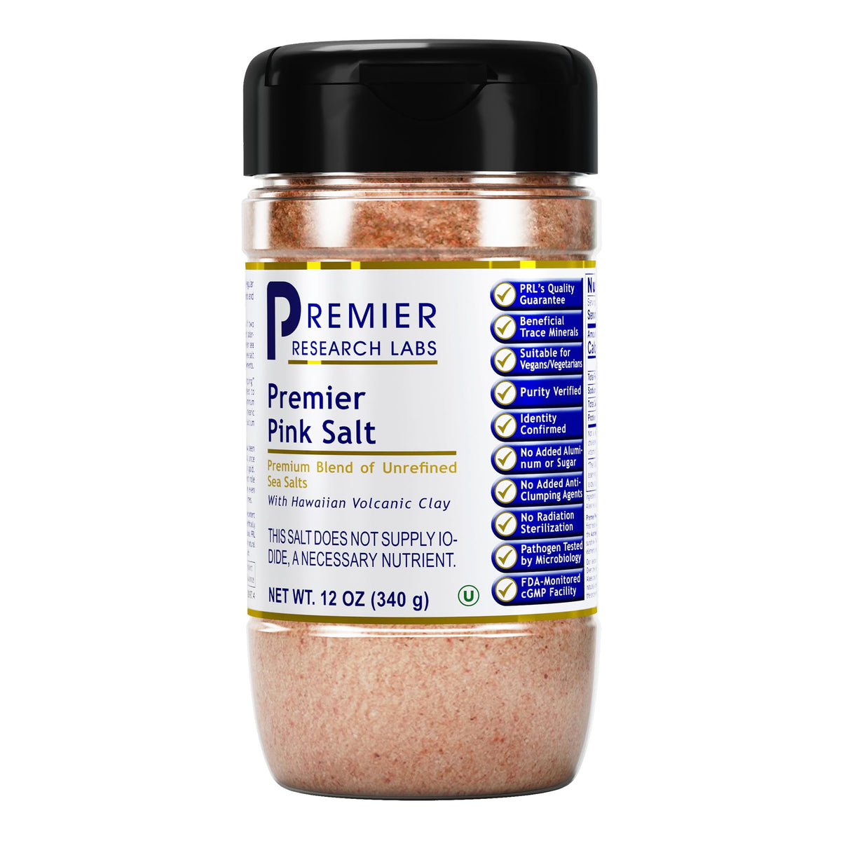Premier Research Labs Pink Salt packaging demonstrates premium cooking versatility.