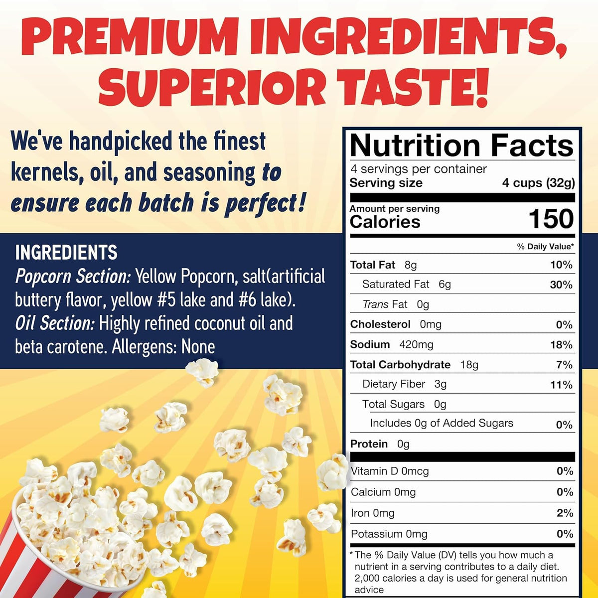 Premium America kernels on display, ready to pop into crisp, golden popcorn.