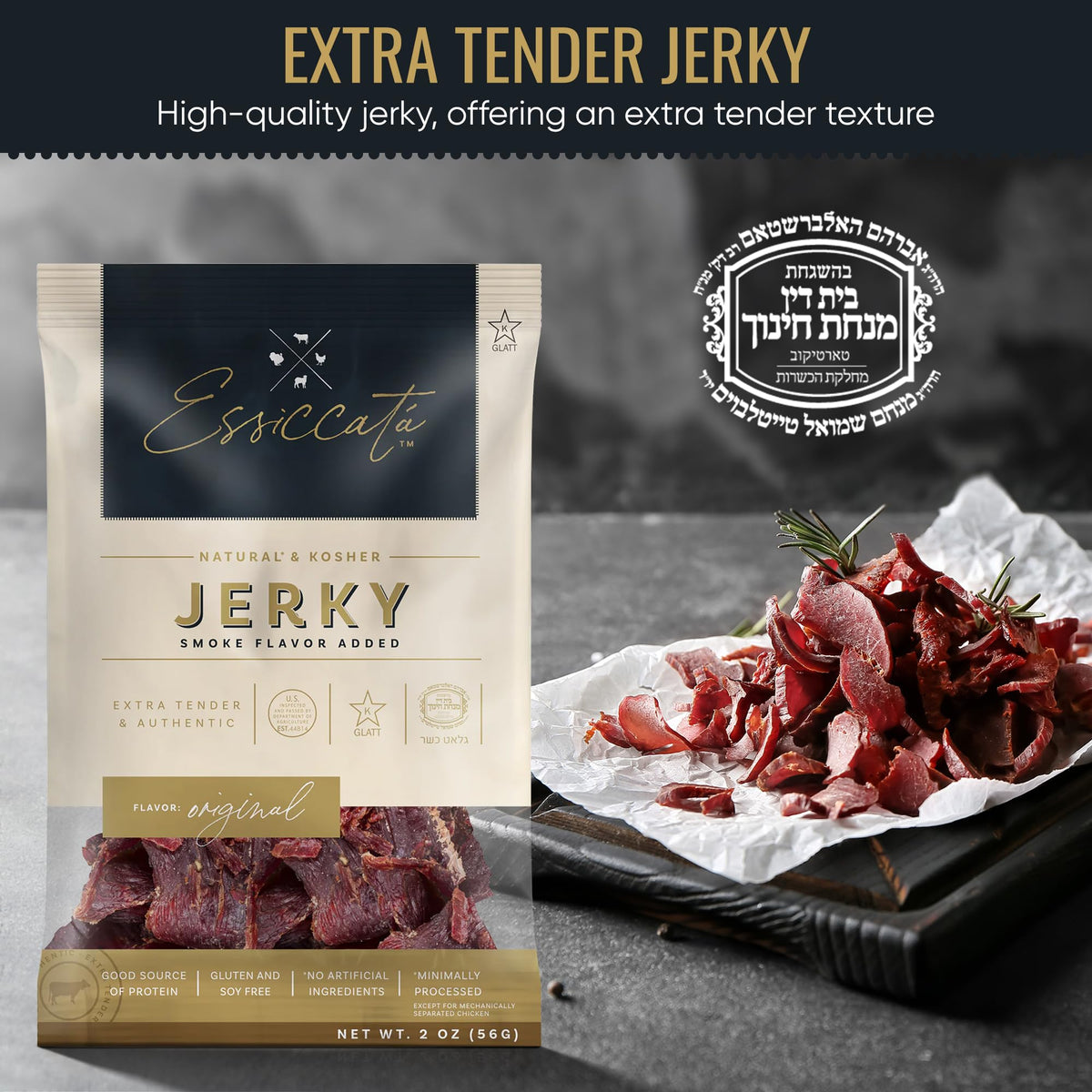 Premium Aufschnitt Essicata Jerky Original flavor pack for classic taste