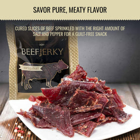 Premium Aufschnitt low-sodium beef jerky supports keto-friendly snacking.