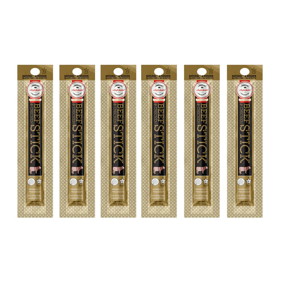 Premium Aufschnitt grass-fed beef jerky stick in original flavor for on-the-go protein.