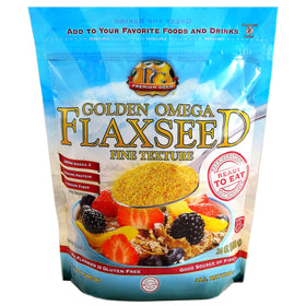 Premium Gold flaxseed bag front view, ideal for baking and topping.