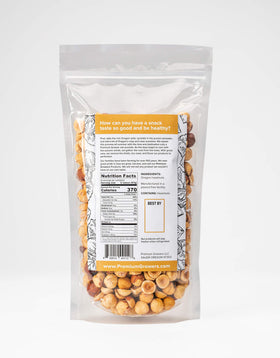 Premium Growers hazelnuts kosher-certified label indicating trusted quality.
