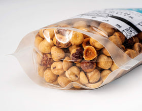 Premium Growers hazelnuts in a snack bowl, perfect for gatherings and quick bites.