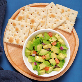 Premium saltine crackers ready for lunch boxes and picnics.