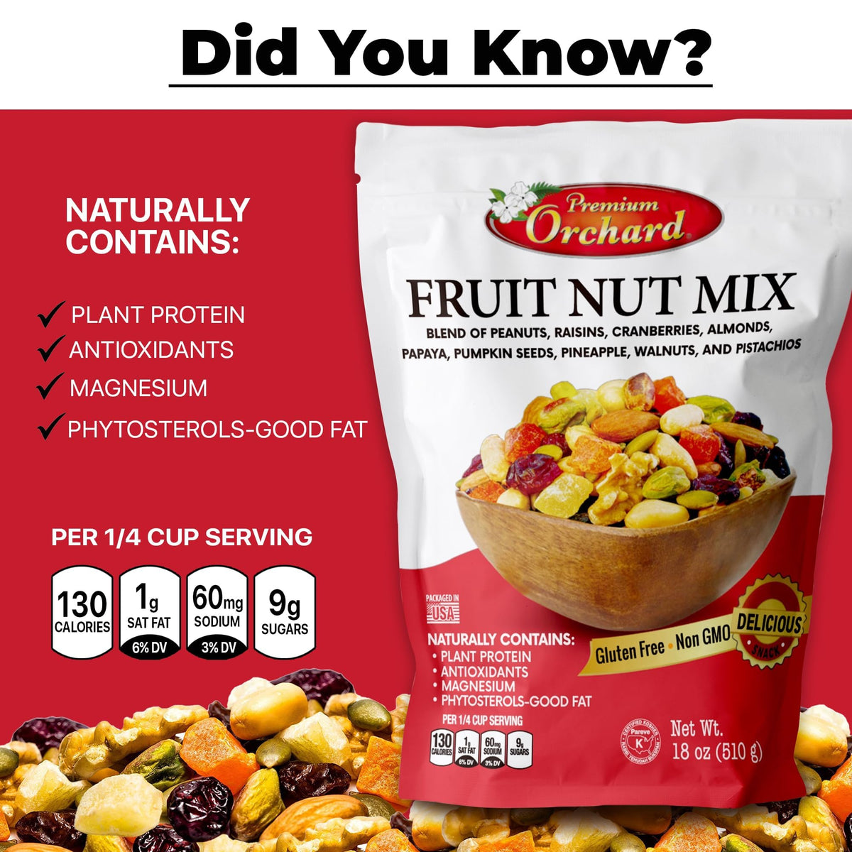 Premium Orchard kosher HACCP-certified labeling signals quality and safety for families.
